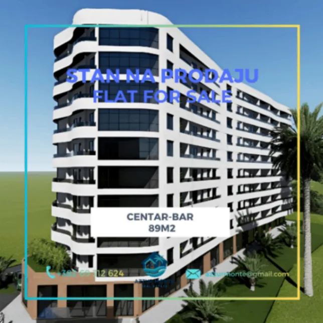 Prodaja, trosoban stan, 89m², Centar, Bar