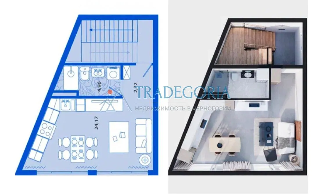 Prodaja, stan, 32m², Tivat, Crna Gora