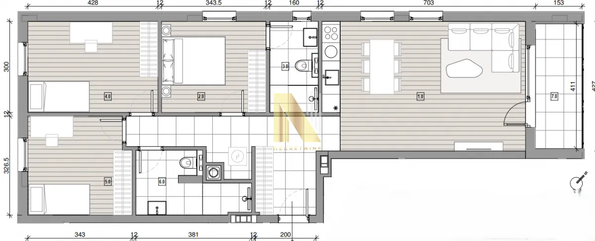 Prodaja, četvorosoban stan, 91m², Nova Pazova, Stara Pazova