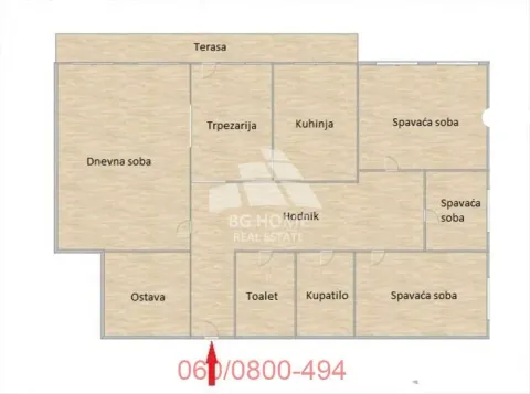 Osnova stana sa rasporedom prostorija. - image 20