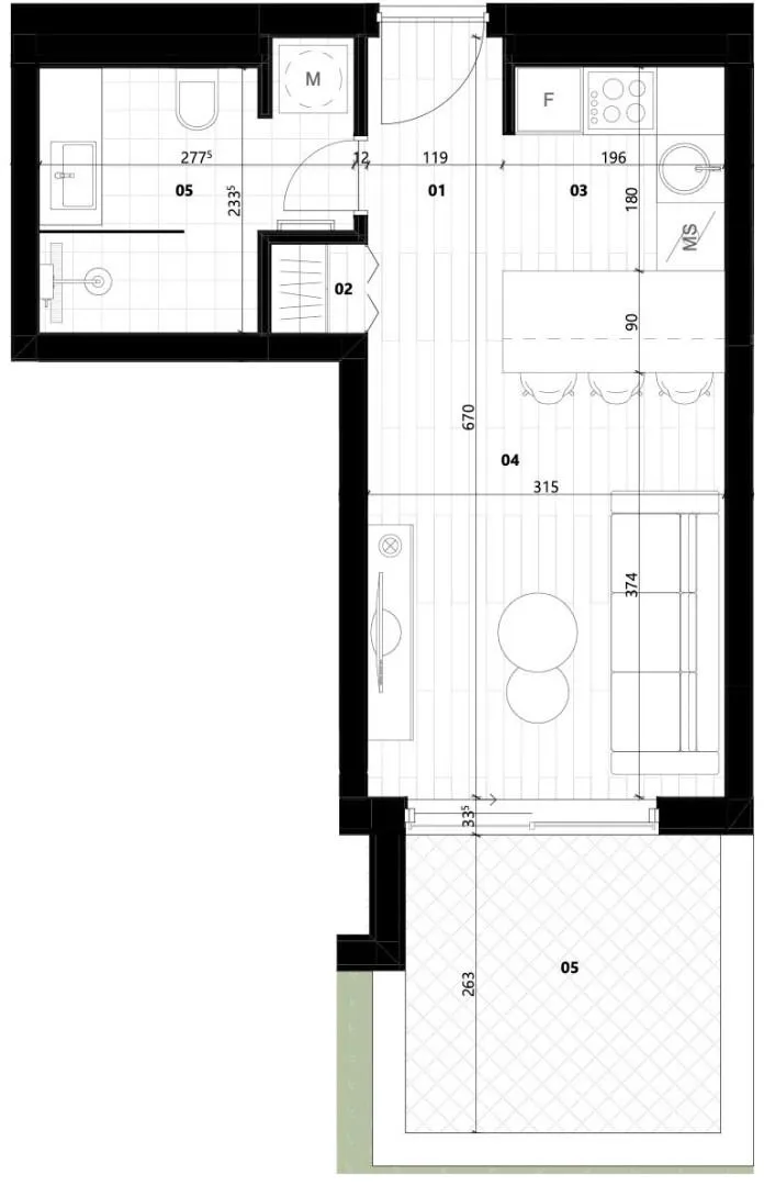 Prodaja, stan, 27m², Tivat, Crna Gora