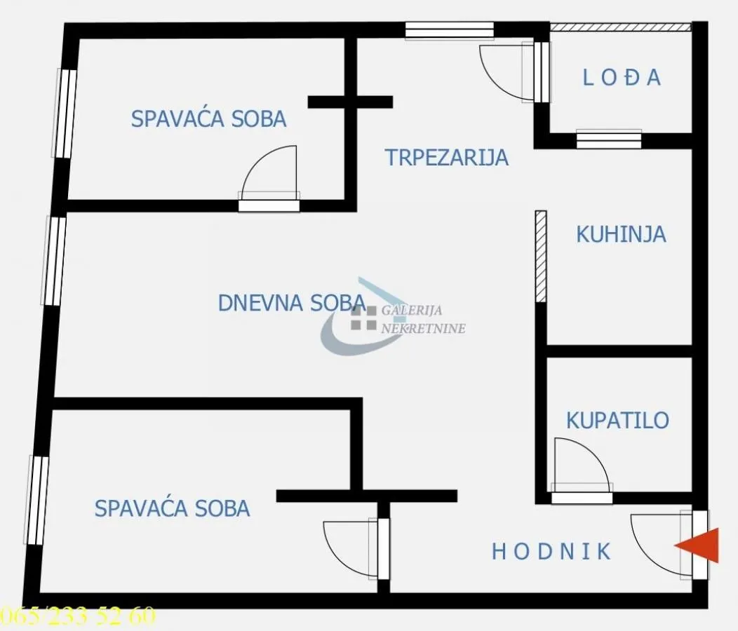 Prodaja, trosoban stan, 65m², Kluz, Zvezdara Sve Podlokacije