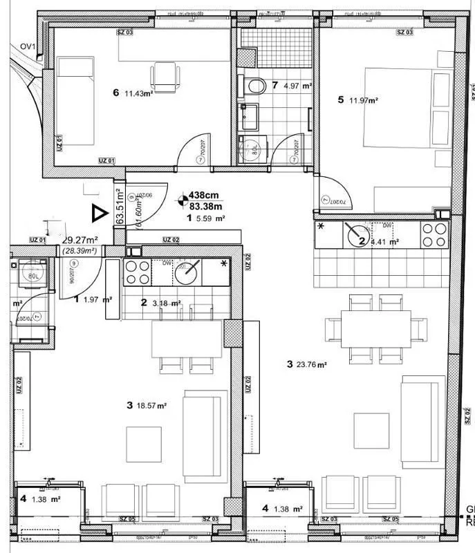 Sale, three bedroom apartment, 64m², Novi Sad Sve Podlokacije, Novi Sad