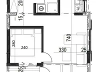 Sale, one bedroom apartment, 43m², Radanovići, Kotor - image 3