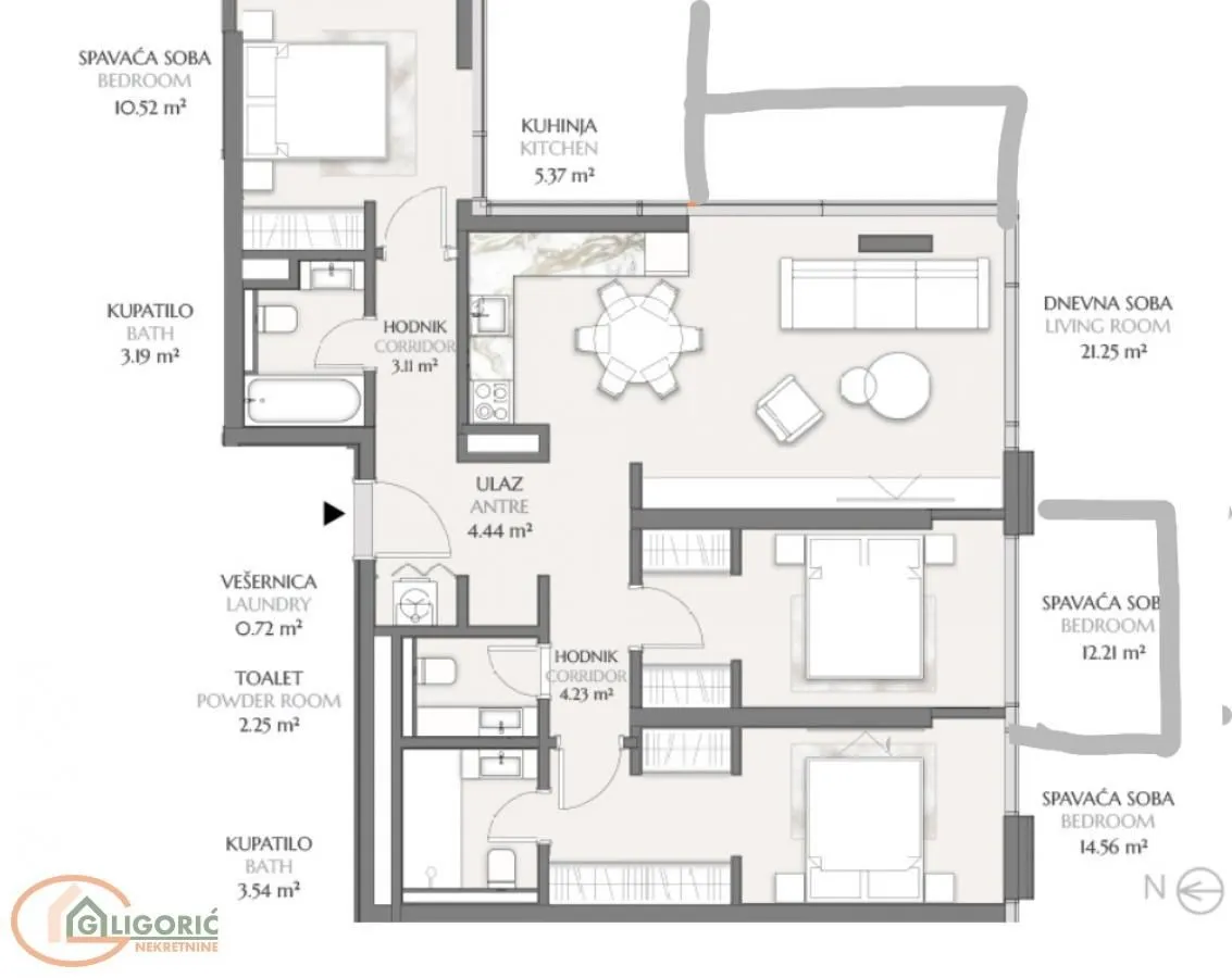Rent, office space, 103m², Lion, Zvezdara Sve Podlokacije