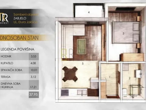 Prodaja, jednosoban stan, 35m², Zabjelo, Podgorica - image 6