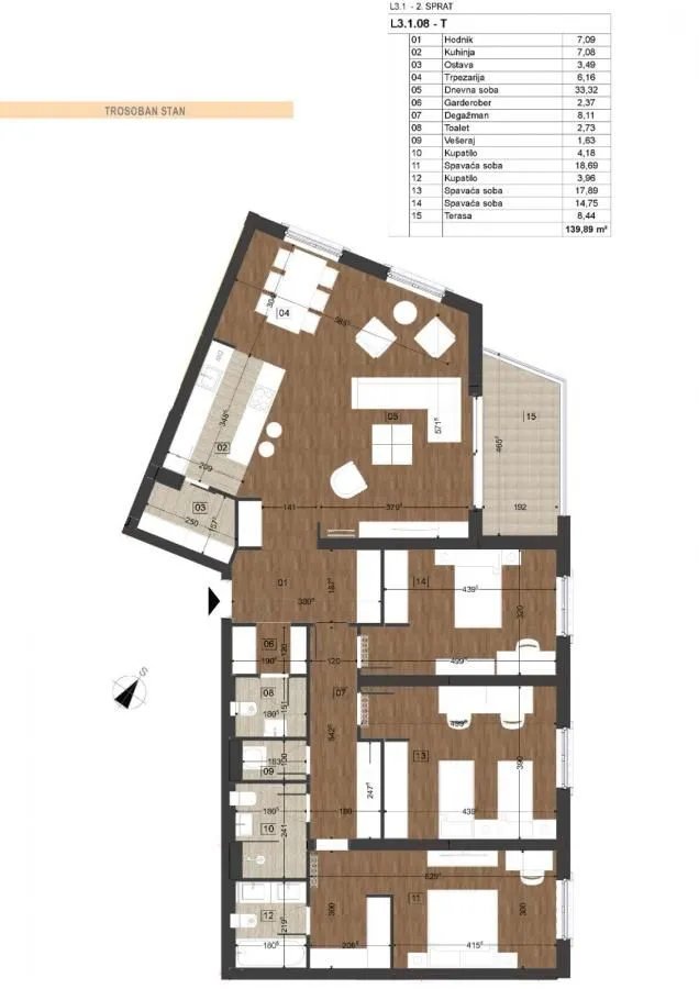 Prodaja, trosoban stan, 120m², Podgorica, Crna Gora