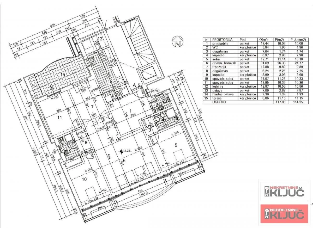 Prodaja, četvorosoban stan, 114m², Spens, Novi Sad Sve Podlokacije