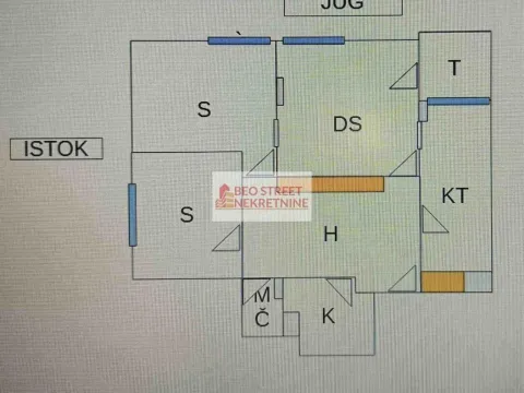 Sale, three bedroom apartment, 76m², Novi Beograd Blok 30, Novi Beograd Sve Podlokacije