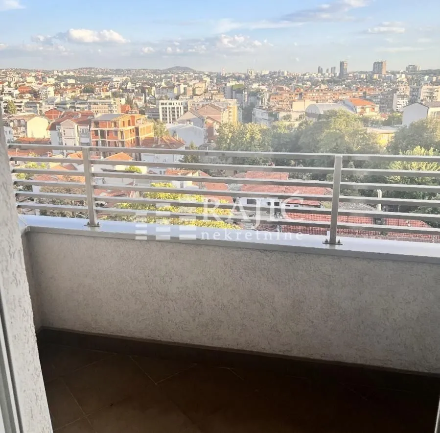 View from the residential terrace onto the city landscape.