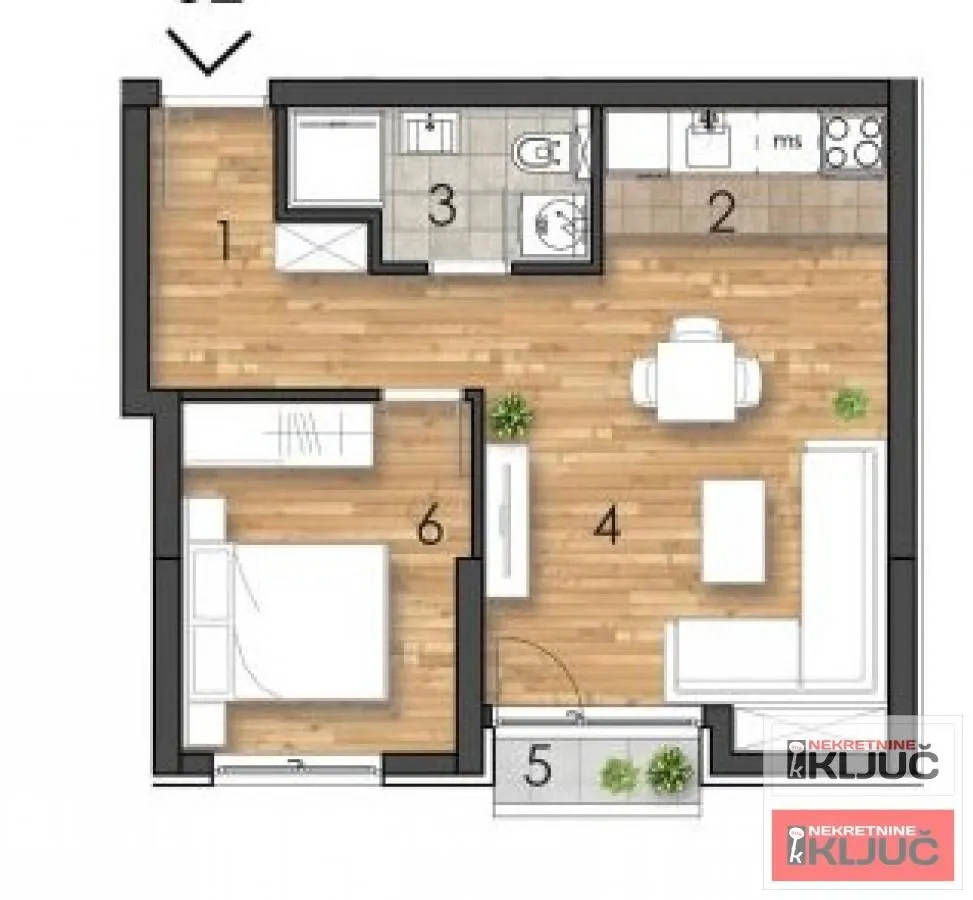 Sale, two bedroom apartment, 40m², Telep, Novi Sad Sve Podlokacije