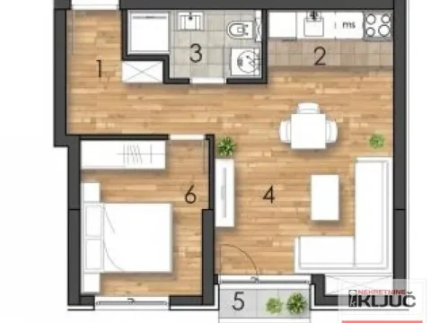 Sale, two bedroom apartment, 40m², Telep, Novi Sad Sve Podlokacije - image 1