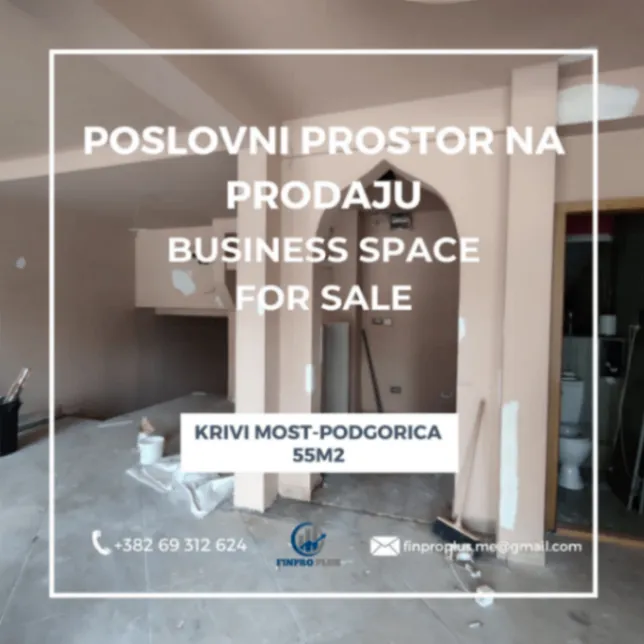 Prodaja, poslovni prostor, 55m², Krivi Most, Podgorica