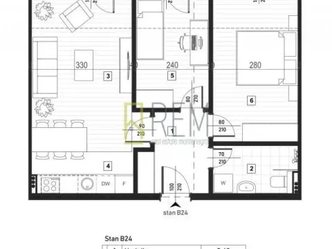 Prodaja, dvosoban stan, 61m², Zagorič, Podgorica - image 17