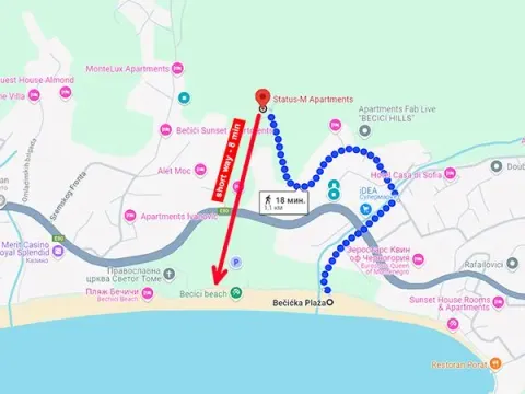 Daily-rent, three bedroom apartment, 67m², Bečići, Budva - image 20