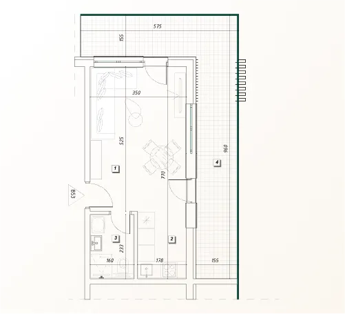 Prodaja, garsonjera, 47m², Rudjinci, Vrnjačka Banja