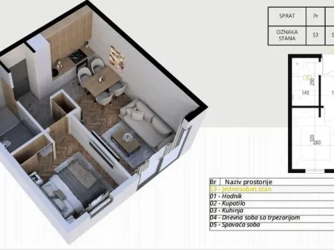 Sale, one bedroom apartment, 30m², Lazi, Budva - image 7