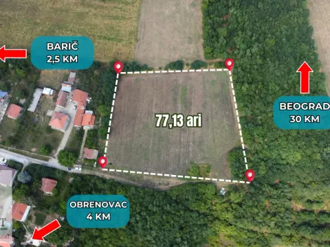 Prodaja, plac, 77m², Obrenovac, Beograd