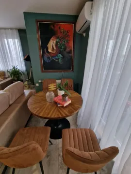 Deo dnevnog boravka sa trpezarijskim stolom i stolicama. - image 6