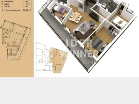 Sale, four bedroom apartment, 91m², Dušanovac, Voždovac Sve Podlokacije