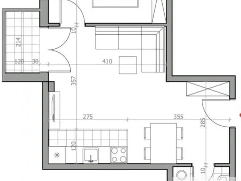 Sale, two bedroom apartment, 43m², Sremska Kamenica, Petrovaradin