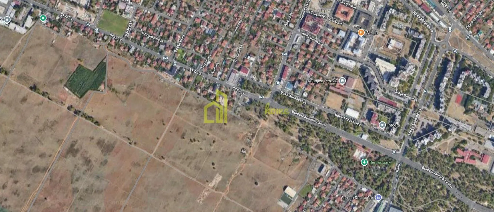 Prodaja, plac, 1000m², Sadine, Podgorica