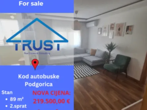 Prodaja, trosoban stan, 89m2, Drpe Mandića, Podgorica