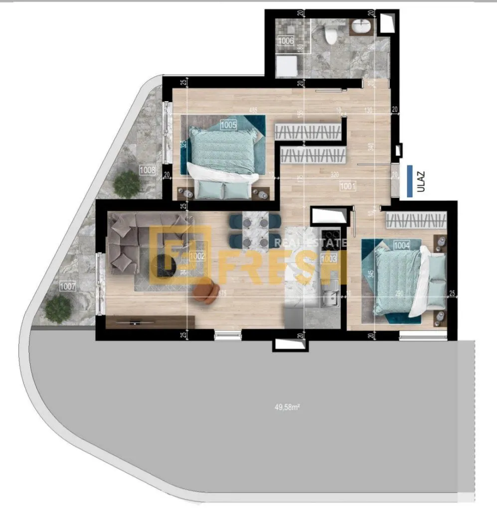 Prodaja, dvosoban stan, 117m², Bečići, Budva