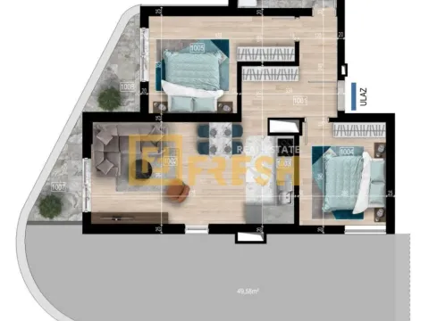 Sale, two bedroom apartment, 117m², Bečići, Budva - image 2