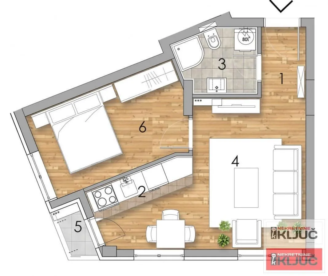 Sale, one bedroom apartment, 38m², Podbara, Novi Sad Sve Podlokacije