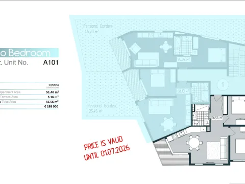 Sale, two bedroom apartment, 57m², Donja Lastva, Tivat - image 10