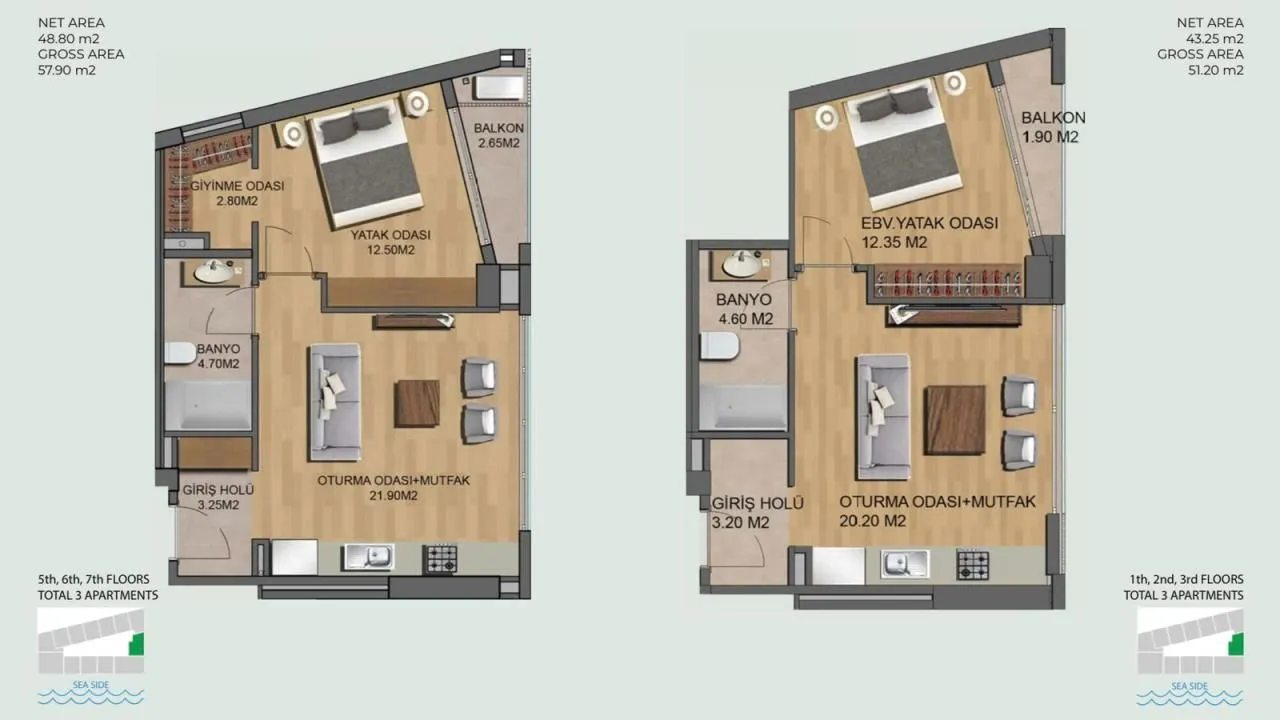 Sale, one bedroom apartment, 41m², Bar, Crna Gora