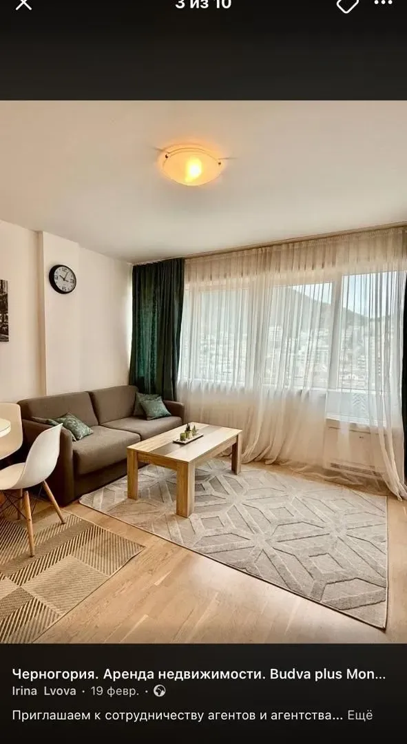 Rent, one bedroom apartment, 48m², Centar, Budva