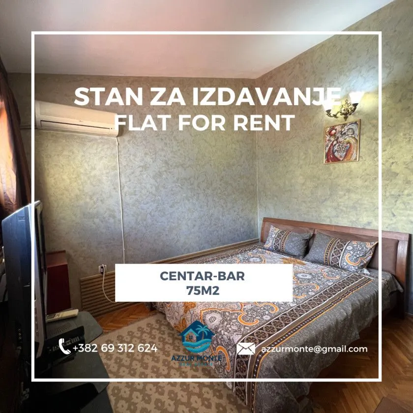 Rent, two bedroom apartment, 75m², Centar, Bar