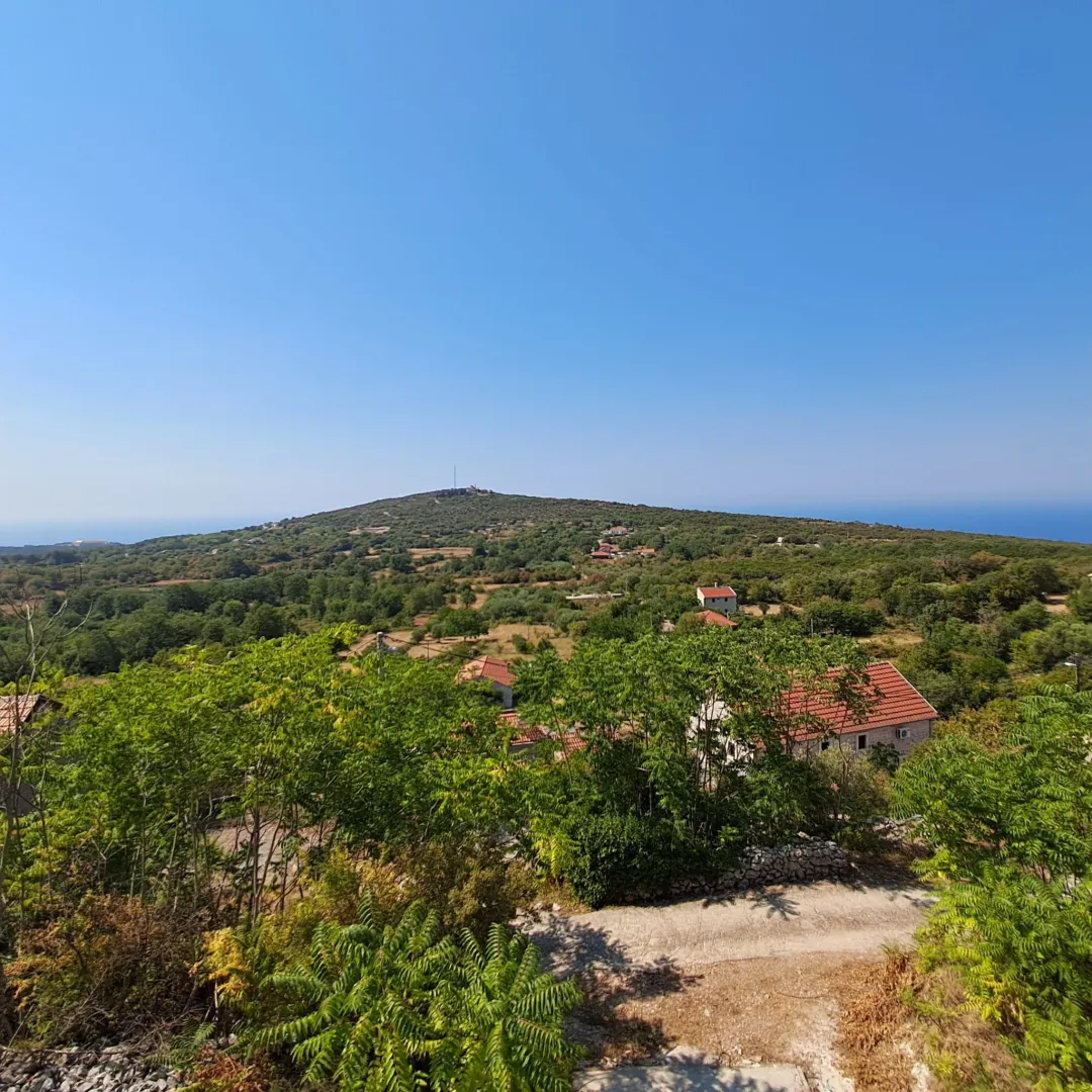 Pogled na okolni pejzaž i prirodu sa nekretnine.