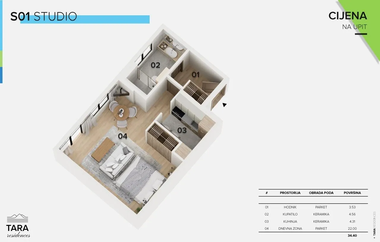 Sale, apartment, 34m², Kolašin, Crna Gora