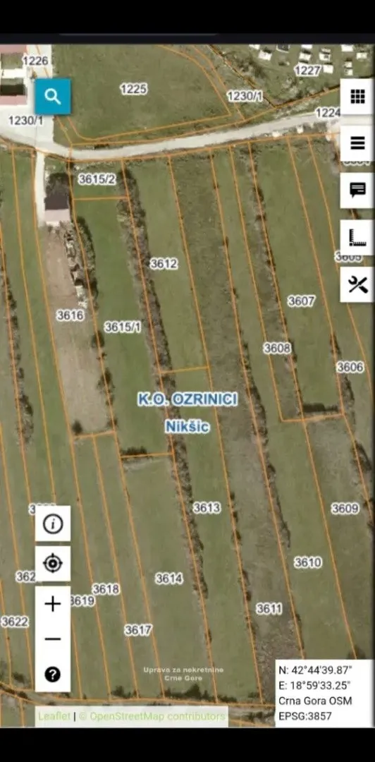 Prodaja, plac, 5257m², Ozrinići, Nikšić