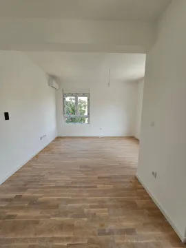 Prazna soba sa parketom i bijelim zidovima. - image 3