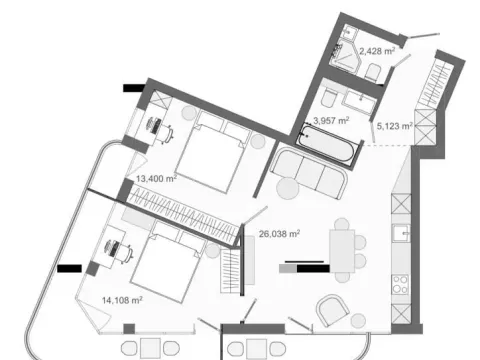 Sale, two bedroom apartment, 76m², Bar, Crna Gora - image 3