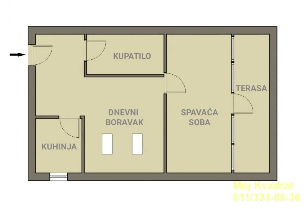 Prodaja, dvosoban stan, 63m², Šumice, Beograd
