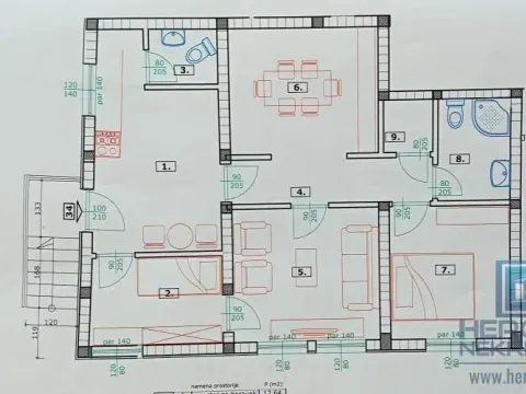 Sale, three bedroom apartment, 62m², Centar, Ćuprija