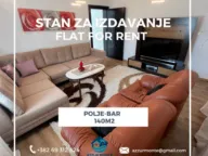 Rent, three bedroom apartment, 140m², Polje, Bar - image 1