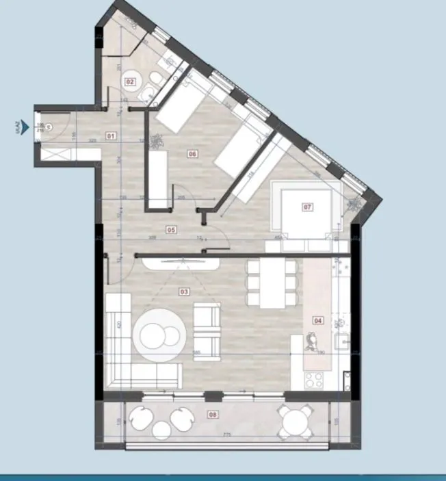 Prodaja, dvosoban stan, 83m², Bjeliši, Bar
