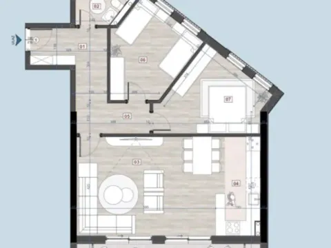 Sale, two bedroom apartment, 83m², Bjeliši, Bar - image 5