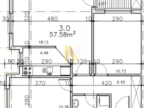 Sale, three bedroom apartment, 57m², Novi Majur, Petrovaradin