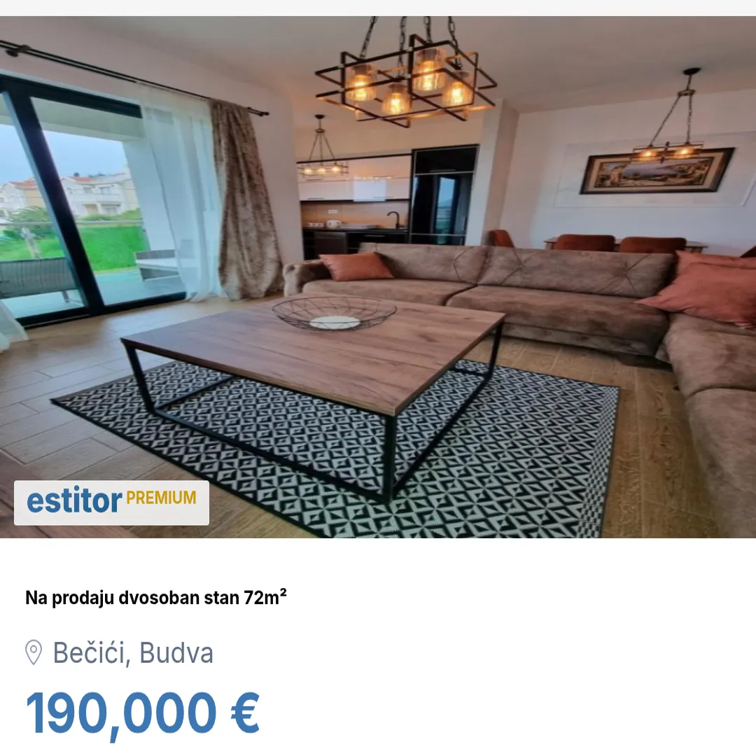 Prodaja, dvosoban stan, 72m², Bečići, Budva