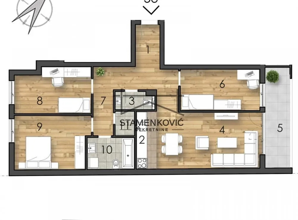 Prodaja, četvorosoban stan, 92m², Telep, Novi Sad Sve Podlokacije