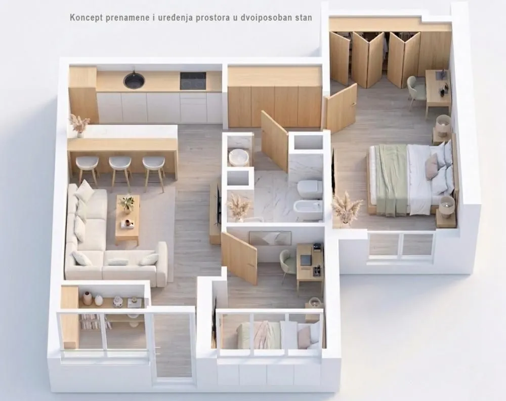 Prodaja, dvosoban stan, 49m², Mirijevo 1, Mirijevo Sve Podlokacije