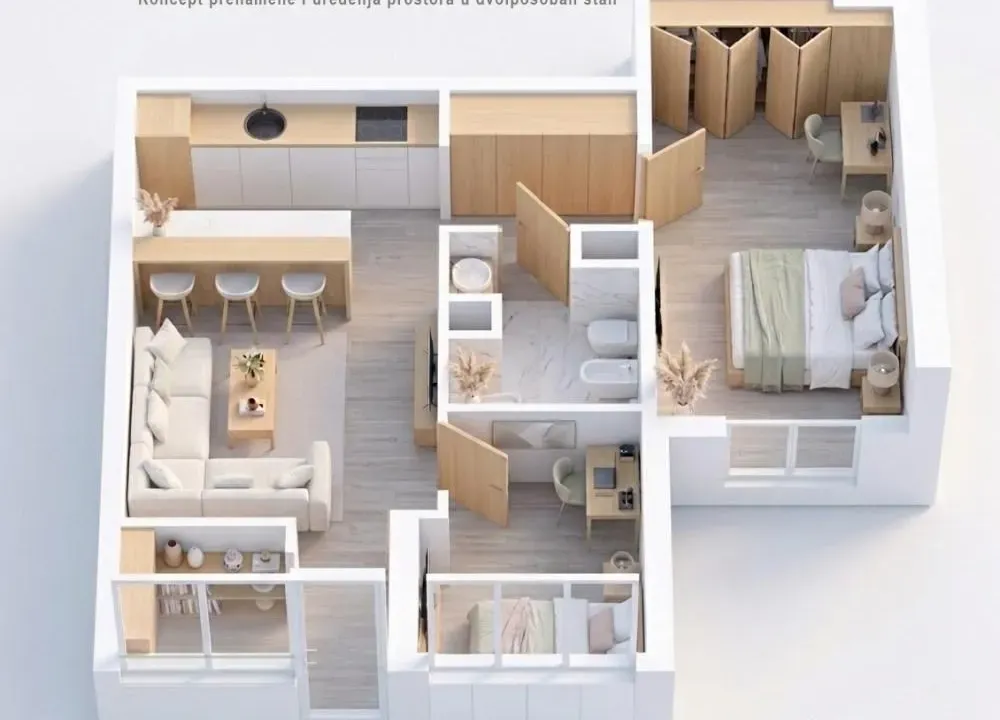 Sale, two bedroom apartment, 49m², Mirijevo 1, Mirijevo Sve Podlokacije