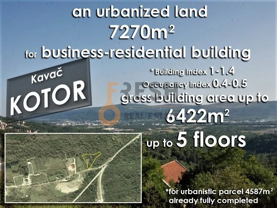Prodaja, plac, 7270m², Kotor, Crna Gora